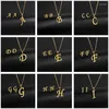 Charms Trend Simple Gold Color A-Z 26 Letters Initial Pendant Necklace Set For Women Couple Stainless Steel Alphabet Name Chain Choker