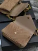 Women's handbags, high quality original box, shoulder wallet chain brown