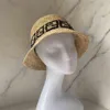 Chapéus de ráfia tecidos à mão puros, chapéus de pescador com letras de cor original, chapéus de palha natural de alta qualidade, proteção solar ao ar livre253i