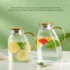 Brocca per l'acqua con coperchio Boccale per succhi di frutta ad alta borosilicato Contenitore per bevande Bicchieri Brocca per dispenser di bevande