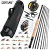 Fishing Accessories Goture 2 7m 9FT Fly Rod Set 5 6WT 8pcs Carbon Fiber Combo Portable Travel Feeder with Reel Tackle Bag 231211