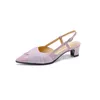 Sapatos de vestido após o vazio Baotou sandálias femininas verão 2023 francês fada broca fivela de salto grosso tamanho único