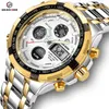 Goldenhour Steel Business Men Watches Fashion Men Quartz Watch Date Week Display Wristwatch Analog Waterproof Male Clock Relogio Y273t