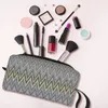 Cosmetic Bags Waves Pattern Makeup Colorful Stripes Toiletry Bag Trend Waterproof Pouch For Purse Storage