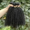 Sentetik peruklar afro kinky kıvırcık demetler Brezilya 1/3 Afro Kinky İnsan Saç Demetleri Deal 8-28 "Saç Kıvırcık İnsan Saçları Kadınlar İçin 231211