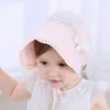 Hats S Lace Flower Hollow Kid's Cap 3-18 Month Summer Princess Infant Baby Girl Hat With Bow Kids Beach Bucket