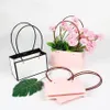 Gift Wrap 6Pcs Portable Flower Box Waterproof Paper Handy Bag Kraft Handbag Wedding Rose Party Packaging214A