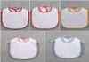 Sublimation Blank Baby Bib DIY Heat Transfer Toddler Burp Cloths Polyester White Baby Feeder Bibs1888915