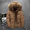 Vestes pour hommes Veste d'hiver Hommes Blanc Canard Down Épais Chaud Neige Parkas Pardessus Coupe-Vent Col De Fourrure À Capuchon Marque Manteau 231211