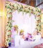 Arco artificial flor linha mesa corredor peças centrais corda para festa de casamento estrada citada flores decoração 10 peças cada lot1920406