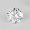 Offrez le certificat Test positif IJ couleur ronde brillant coupe 1ct 6 5mm VVS clarté laboratoire cultivé diamant Moissanite pour boucle d'oreille 1276R