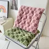 Oreiller 40x40cm en peluche Plaid chaise bureau maison doux sol S perle coton rempli tapis de siège anti-dérapant pansement coussin d'assise