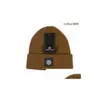 Bonnet / Skull Caps Hommes Beanie Winter Uni Bonnet tricoté Gorros Bonnet Skl Knit Hats CP One Lens Casquette de sport classique Femmes Casual Outdoor Dhwuw