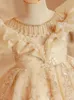 Girl s Dresses Christmas Baby Beading Baptism Dress for Girls Gown Toddler Kids Wedding 1st Birthday Party Princess Tutu Evening 231211