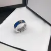 Bagues en argent Sterling S925, bague tête de tigre bleu brillant, personnalisée, vous offre une bague de Couple, cadeau de noël, tendance avec cadeau 2333