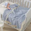 Cobertores musselina swaddle crinkle 105x105cm algodão gaze plissado panos de arroto do bebê cobertor lance fraldas babi toalha de banho