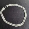 Hot Sale Moissanite Jewelry 925 Silver Vvs 12mm Cuban Chain Necklace