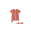 Strampler Kids Tales Markenkleidung Obstmuster Babyoverall Kurzarm Säuglingsspielanzug Junge Mädchen Reißverschluss Schlafanzug G1221 Drop Delivery M Otemd