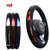 New Car Steering Wheel Cover 37-38CM Flexible Pu Leather Bright Metal Elastic Universal Auto Interior Accessories