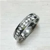 Band Rings Classic 6Mm White Gold Sier Color Plated Cz Diamond Tungsten Lovers Ring For Women And Men Drop Delivery Jewelry Dhcd9