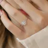 Wedding Rings 0.51CT Engagement Rings for Women D Color Sparkling Lab Diamond Fine Jewelry S925 Silver Rings Original Certified 231208