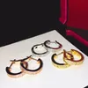 Boucles d'oreilles Love Series serties de diamants ADITA pendantes en laiton plaqué or ne se décolore pas, réplique officielle de qualité supérieure avec boîte Exquisit2224
