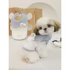 Vestuário para cães estilo naval desenhos animados roupas com capuz listra lapela colarinho pequeno roupas confortáveis quentes macios kawaii itens para animais de estimação atacado