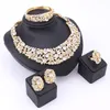 Trendy Jewelry Sets For Women Wedding Bridal Party Imitated Crystal Gold Plated Pendant Lady Costume Statement Necklace Earrings266t