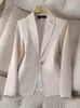 Kobiety damskie Blazers Women Blazers Office Panie Slim Formal Blazer Beige Orange Black Female Work Business Our Kurtka na jesień zima 231208