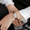 Diamant Mode Armbanduhren GUOU Marke Frauen Echtes Leder Quarzwerk Wasserdichte Kristall Tropfen Uhr Oval Uhren für Damen Mädchen Geschenk