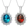 Ketting Oorbellen Set 3 stks/set Ovaal Faux Gem Vol Strass Charme Ring Mode Dame Sieraden