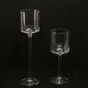 Bougeoir en verre grandes bougies chauffe-plat en verre bougeoir flottant ouragan longue tige pilier bougeoirs pour table de mariage pièce maîtresse fête maison