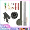 Boat Fishing Rods 9 Fly Rod and Reel Combo with Carry Bag 10 Flies Complete Starter Package Kit Set Tackle 231211