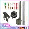 Varas de pesca de barco 9 Fly Rod e Reel Combo com Carry Bag 10 Flys Complete Starter Package Kit Set Tackle 231211