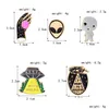 Pins Broches de Alta Qualidade Hand-Held Alien Fashion Broche Spaceship Badge Jóias Eu Quero Acreditar Bom Amigo Presente Wholesalepins Dro Dh1Rq