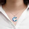 Pendentif Colliers Bijoux faits à la main Exprimez votre pour la nature Collier de ciel bleu à la mode Accessoires de résine courte Belle