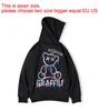 Herrtröjor Oljemålning Bear Harajuku Style Leisure Comfort Hoodie Sweatshirts Högkvalitativ fleece bomulls toppkläder