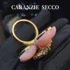 Garanzie Pink Five petal Flower Exquisite High Luxury Simple Fashion Ring 231215