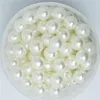 1000pcs Pearl okrągły biała perłowa imitacja ABS Kulki Biżuterii Odkrycia 4 6 8 10 12 mm do tworzenia biżuterii203v