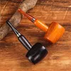 Latest Solid Wood Hand Smoking Pipe 7 Styles Round Herb Tobacco Hammer Spoon Cigarette Pipes Tools Accessories Oil Rigs