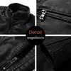 Vestes pour hommes Veste militaire Mode Hommes Vintage Cuir Casual Hommes Faux Moto Biker Zipper Poches Manteaux