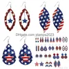 Autres fournitures de fête festives Drapeaux des États-Unis Boucles d'oreilles Boucles d'oreilles Boucles d'oreilles Décoration de fête Pendentifs en gros Drop Livraison Home Garden Fe Dhkm5