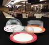 Couvercle en plastique pour plat à Sushi, outil de cuisine, bande transporteuse de Buffet, assiette à gâteau transparente réutilisable, couvercle alimentaire, accessoires de Restaurant SN57860185