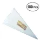 هدية التفاف 100PCSLOT DIY حفل زفاف حفلة عيد ميلاد حلوة Cellophane Clear Cane Cone Valcs Bags Organza Decoration Factory 6018098