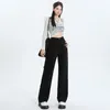 Jeans pour femmes femme élastique taille haute jambe large coton denim vêtements streetwear vintage harajuku pantalon droit oversize femmes