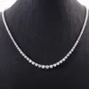 Collier de Tennis, chaînes glacées Vvs Def, taille ronde, diamant Moissanite, argent, or 10k 14k 18k, nouvelle mode 2023