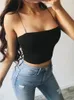 Czołgi damskie Summer Sexy Camis Women Crop Crop Top Sleveless Shirt Slim Lady Bralette Tops Pasp Curny Vest Camisole