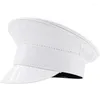 大人のきらめきのためのベレー帽のきらめくキャプテン帽子特許レザーバチェロレットパーティーミュージックフェスティバルカーニバルコスチューム