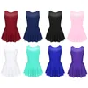 Scene Wear Kids Girls Ballet Tutu Dress Gymnastic Leotard Sparkly Rhinestone Tulle Lyrical Dance Dresses Figur Skating Performance Costume