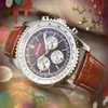 Big Dial Navtimer Men Noe-Mechanical Quartz Watch Limited Edition Sports Sports Męskie zegarki skórzany pasek Automatyczny zegarek do 221b